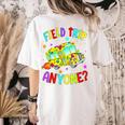 Groovy Field Trip Anyone Happy Field Day For Teachers Kids Women's Comfort Colors T-Shirt Back Print Ivory