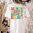 Groovy In My Middle School Era Back To School Teacher Women's Comfort Colors T-Shirt Back Print Ivory