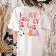 Groovy In My Spooky Teacher Era Halloween Party Boo Women's Comfort Colors T-Shirt Back Print Ivory Groovy In My Spooky Teacher Era Halloween Party Boo Women's Comfort Colors T-Shirt Back Print Ivory