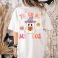 Groovy Teaching My Boos Teacher Ghost Halloween Teacher Women's Comfort Colors T-Shirt Back Print Ivory Groovy Teaching My Boos Teacher Ghost Halloween Teacher Women's Comfort Colors T-Shirt Back Print Ivory