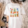 We All Grow At Different Rates Back To School Teacher Women's Comfort Colors T-Shirt Back Print Ivory