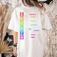 Growth Mindset Positive Motivational Classroom Teacher Learn Women's Comfort Colors T-Shirt Back Print Ivory