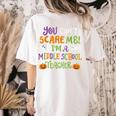 Halloween You Cant Scare Me Im A Middle School Teacher Women's Comfort Colors T-Shirt Back Print Ivory Halloween You Cant Scare Me Im A Middle School Teacher Women's Comfort Colors T-Shirt Back Print Ivory