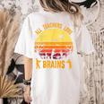 Halloween Costume Teacher Love Brains Zombie Women's Comfort Colors T-Shirt Back Print Ivory Halloween Costume Teacher Love Brains Zombie Women's Comfort Colors T-Shirt Back Print Ivory