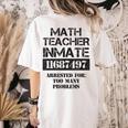 Halloween Math Teacher Prisoner Costume Women's Comfort Colors T-Shirt Back Print Ivory Halloween Math Teacher Prisoner Costume Women's Comfort Colors T-Shirt Back Print Ivory