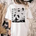 Halloween Music Note Clefs Spooky Ghost For Music Teacher Women's Comfort Colors T-Shirt Back Print Ivory