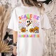 Halloween Teacher You Can't Scare Me I Teach Kindergarten Women's Comfort Colors T-Shirt Back Print Ivory Halloween Teacher You Can't Scare Me I Teach Kindergarten Women's Comfort Colors T-Shirt Back Print Ivory