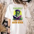 Halloween Teacher Librarian Frankenstein Reading Books Women's Comfort Colors T-Shirt Back Print Ivory Halloween Teacher Librarian Frankenstein Reading Books Women's Comfort Colors T-Shirt Back Print Ivory