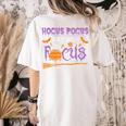 Halloween Teacher Or Student Hocus Pocus Everybody Focus For Men Women Kids Women's Comfort Colors T-Shirt Back Print Ivory