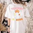 Halloween Teacher Teaching My Boos Costume Teacher Men Women Women's Comfort Colors T-Shirt Back Print Ivory