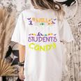 Halloween Teacher Will Trade Students For Candy Women Men Women's Comfort Colors T-Shirt Back Print Ivory Halloween Teacher Will Trade Students For Candy Women Men Women's Comfort Colors T-Shirt Back Print Ivory