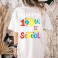 Happy 100th Day Of School 100 Days Of School Teacher Student Women's Comfort Colors T-Shirt Back Print Ivory
