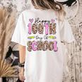 Happy 100th Day Of School Leopard Print Teacher Student Kids Women's Comfort Colors T-Shirt Back Print Ivory Happy 100th Day Of School Leopard Print Teacher Student Kids Women's Comfort Colors T-Shirt Back Print Ivory