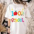 Happy 100th Day Of School Teachers 100 Days Of School Kids Women's Comfort Colors T-Shirt Back Print Ivory Happy 100th Day Of School Teachers 100 Days Of School Kids Women's Comfort Colors T-Shirt Back Print Ivory