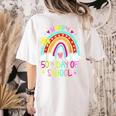 Happy 50th Days Of School Rainbow Teacher 50 Days Smarter Women's Comfort Colors T-Shirt Back Print Ivory Happy 50th Days Of School Rainbow Teacher 50 Days Smarter Women's Comfort Colors T-Shirt Back Print Ivory
