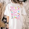 Happy Dot Day Bow Coquette For Teacher Girls Women's Comfort Colors T-Shirt Back Print Ivory Happy Dot Day Bow Coquette For Teacher Girls Women's Comfort Colors T-Shirt Back Print Ivory