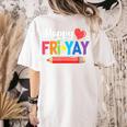 Happy Fri-Yay Friday Lovers Fun Teacher Life Weekend Women's Comfort Colors T-Shirt Back Print Ivory Happy Fri-Yay Friday Lovers Fun Teacher Life Weekend Women's Comfort Colors T-Shirt Back Print Ivory