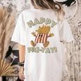 Happy Fri Yay Retro French Fries Friday Lovers Fun Teacher Women's Comfort Colors T-Shirt Back Print Ivory