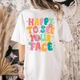 Happy To See Your Face Teacher Disco Ball Back To School Women's Comfort Colors T-Shirt Back Print Ivory Happy To See Your Face Teacher Disco Ball Back To School Women's Comfort Colors T-Shirt Back Print Ivory