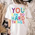 You Can Do Hard Things School Student Teachers Women's Comfort Colors T-Shirt Back Print Ivory You Can Do Hard Things School Student Teachers Women's Comfort Colors T-Shirt Back Print Ivory