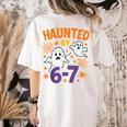 Haunted 67 Ghost Math Teacher Halloween Costume Math Pun Women's Comfort Colors T-Shirt Back Print Ivory Haunted 67 Ghost Math Teacher Halloween Costume Math Pun Women's Comfort Colors T-Shirt Back Print Ivory