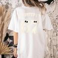 Haunted By 67 Teacher Halloween 6 7 Shirt Women's Comfort Colors T-Shirt Back Print Ivory