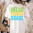 Hello Fourth Grade Shirt 4th Grade Boy Girl Student Teacher Women's Comfort Colors T-Shirt Back Print Ivory Hello Fourth Grade Shirt 4th Grade Boy Girl Student Teacher Women's Comfort Colors T-Shirt Back Print Ivory