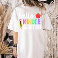 Hello Kindergarten Team Kinder Back To School Teacher Kids Women's Comfort Colors T-Shirt Back Print Ivory Hello Kindergarten Team Kinder Back To School Teacher Kids Women's Comfort Colors T-Shirt Back Print Ivory