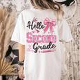 Hello Second Grade First Day Of School Coquette Teacher Girl Women's Comfort Colors T-Shirt Back Print Ivory Hello Second Grade First Day Of School Coquette Teacher Girl Women's Comfort Colors T-Shirt Back Print Ivory