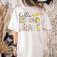 Hello Second Grade Team 2nd Grade Back To School Teacher Kid Women's Comfort Colors T-Shirt Back Print Ivory Hello Second Grade Team 2nd Grade Back To School Teacher Kid Women's Comfort Colors T-Shirt Back Print Ivory