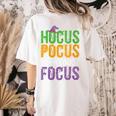 Hocus Pocus Everybody Focus Teacher Halloween Women's Comfort Colors T-Shirt Back Print Ivory Hocus Pocus Everybody Focus Teacher Halloween Women's Comfort Colors T-Shirt Back Print Ivory