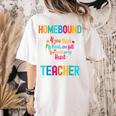 Homebound Teacher Appreciation Week Back To School Heart Women's Comfort Colors T-Shirt Back Print Ivory