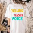 I’m Not Yelling This Is My PE School Teacher Voice I Teach Women's Comfort Colors T-Shirt Back Print Ivory I’m Not Yelling This Is My PE School Teacher Voice I Teach Women's Comfort Colors T-Shirt Back Print Ivory