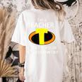 I'm a Teacher What's Your Superpower Teacher Women's Comfort Colors T-Shirt Back Print Ivory I'm a Teacher What's Your Superpower Teacher Women's Comfort Colors T-Shirt Back Print Ivory