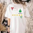 I'm Working For Christmas Break 5 Stars Christmas Teacher Women's Comfort Colors T-Shirt Back Print Ivory