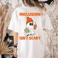 Inclusion Isn't Scary Shirt Halloween SLP Sped Teacher Women's Comfort Colors T-Shirt Back Print Ivory