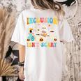 Inclusion Isn't Scary SLP Halloween Sped Teacher Therapy Women's Comfort Colors T-Shirt Back Print Ivory Inclusion Isn't Scary SLP Halloween Sped Teacher Therapy Women's Comfort Colors T-Shirt Back Print Ivory