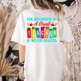 THE INFLUENCE OF A GREAT TEACHER IS NEVER ERASED Teaching For Men Women Girls Kids Women's Comfort Colors T-Shirt Back Print Ivory