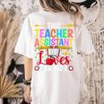 Instructional Assistant Loves Her Kids Teacher Assistant Women's Comfort Colors T-Shirt Back Print Ivory