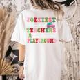 Jolliest Bunch Of Teachers This Side Of The Playground X-Mas Women's Comfort Colors T-Shirt Back Print Ivory Jolliest Bunch Of Teachers This Side Of The Playground X-Mas Women's Comfort Colors T-Shirt Back Print Ivory