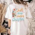 Just One More Chapter Book Reading Floral Teacher Book Lover Women's Comfort Colors T-Shirt Back Print Ivory Just One More Chapter Book Reading Floral Teacher Book Lover Women's Comfort Colors T-Shirt Back Print Ivory