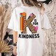 K Is For Kindness Unity Day Teacher Kids Women's Comfort Colors T-Shirt Back Print Ivory K Is For Kindness Unity Day Teacher Kids Women's Comfort Colors T-Shirt Back Print Ivory