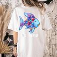 Be Kind Rainbow Fish Teacher Life Teaching Back To School Women's Comfort Colors T-Shirt Back Print Ivory Be Kind Rainbow Fish Teacher Life Teaching Back To School Women's Comfort Colors T-Shirt Back Print Ivory