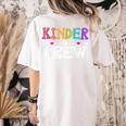 Kinder Crew Kindergarten Teacher 1st Day Of School Women's Comfort Colors T-Shirt Back Print Ivory