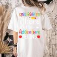 Kindergarten Where The Adventure Begins Shirt Children's Teacher Women's Comfort Colors T-Shirt Back Print Ivory Kindergarten Where The Adventure Begins Shirt Children's Teacher Women's Comfort Colors T-Shirt Back Print Ivory