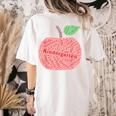 Kindergarten Apple Word Art For Teachers & Students Women's Comfort Colors T-Shirt Back Print Ivory Kindergarten Apple Word Art For Teachers & Students Women's Comfort Colors T-Shirt Back Print Ivory