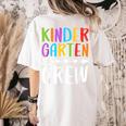 Kindergarten Crew Shirt Kinder Crew Teacher Boy Girl Women's Comfort Colors T-Shirt Back Print Ivory