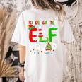 Kindergarten ELF Squad Christmas ELF Student Teacher Men Women Kids Women's Comfort Colors T-Shirt Back Print Ivory