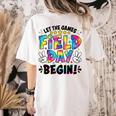 Let The Games Field Day Begin Tie Dye Adults Teacher Kids Women's Comfort Colors T-Shirt Back Print Ivory Let The Games Field Day Begin Tie Dye Adults Teacher Kids Women's Comfort Colors T-Shirt Back Print Ivory