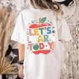 Let's Learn Today Teacher Motivational Back To School Women's Comfort Colors T-Shirt Back Print Ivory Let's Learn Today Teacher Motivational Back To School Women's Comfort Colors T-Shirt Back Print Ivory
